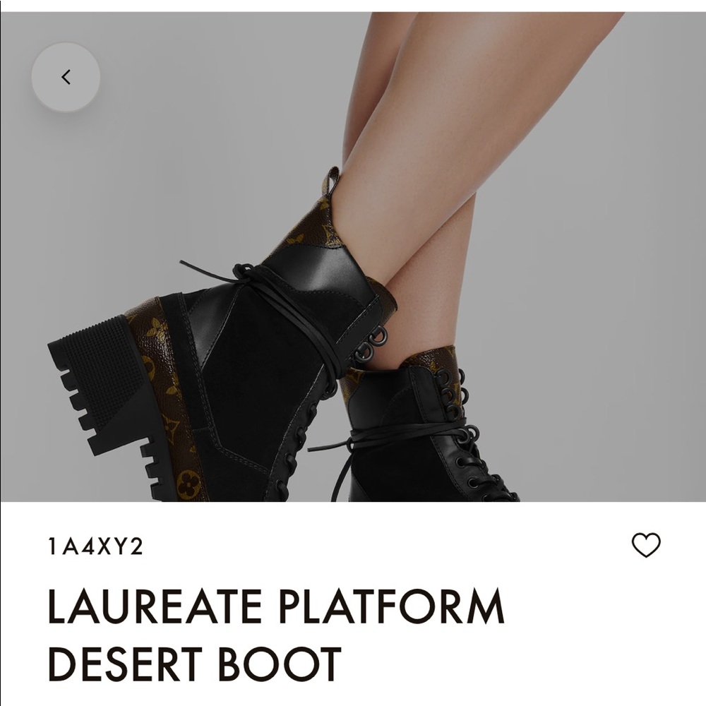 Louis Vuitton Boots, Black, leather, LV pattern